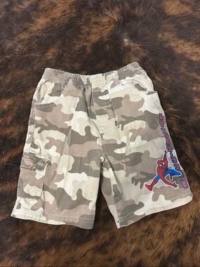 Spiderman Camouflage Cargo Shorts - Tan/Beige